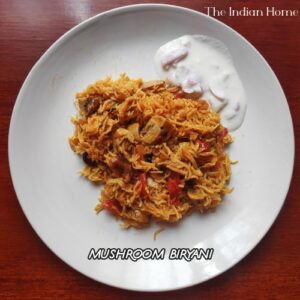 mushroom biryani recipe