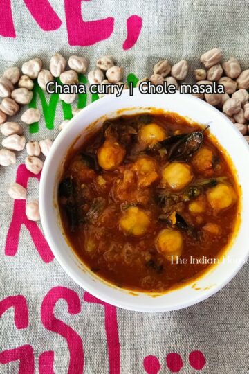 chole masala / chana curry